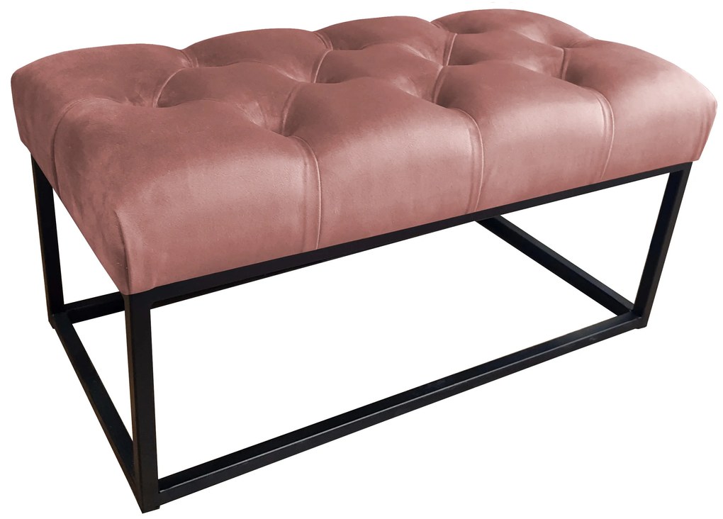 Ławka CHESTERFIELD LOFT MG58 pufa podnóżek metal