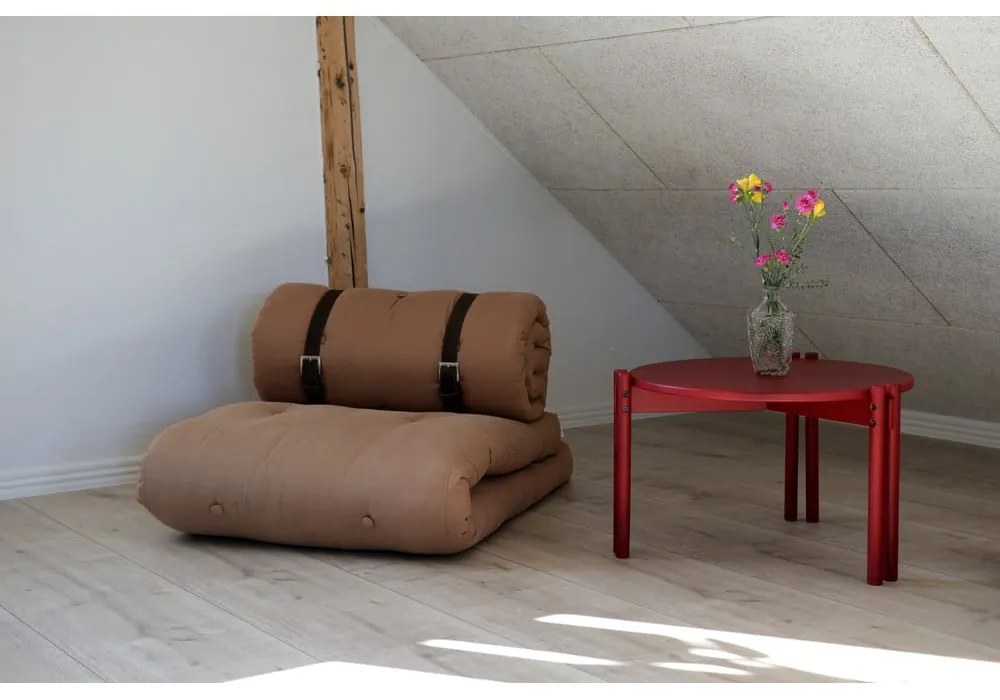 Rozkładany fotel z lnianym obiciem Karup Design Buckle Up Linen