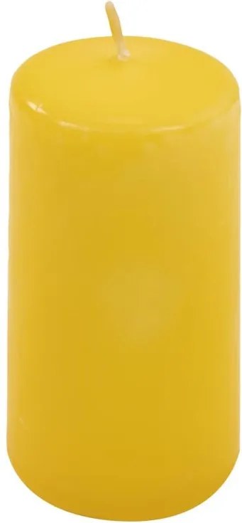 Zestaw świec filarowych, 10 cm, Ø 5 cm, żółte, 8 szt.