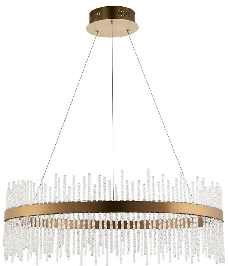 Endon 81908 - Regulowany LED żyrandol na linkach ADRIEL LED/58W/230V 3000K złoty