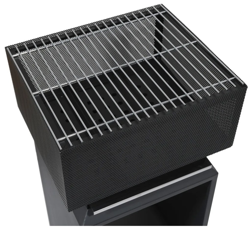 Cattara Palenisko przenośne z kratką Cube, 74 cm