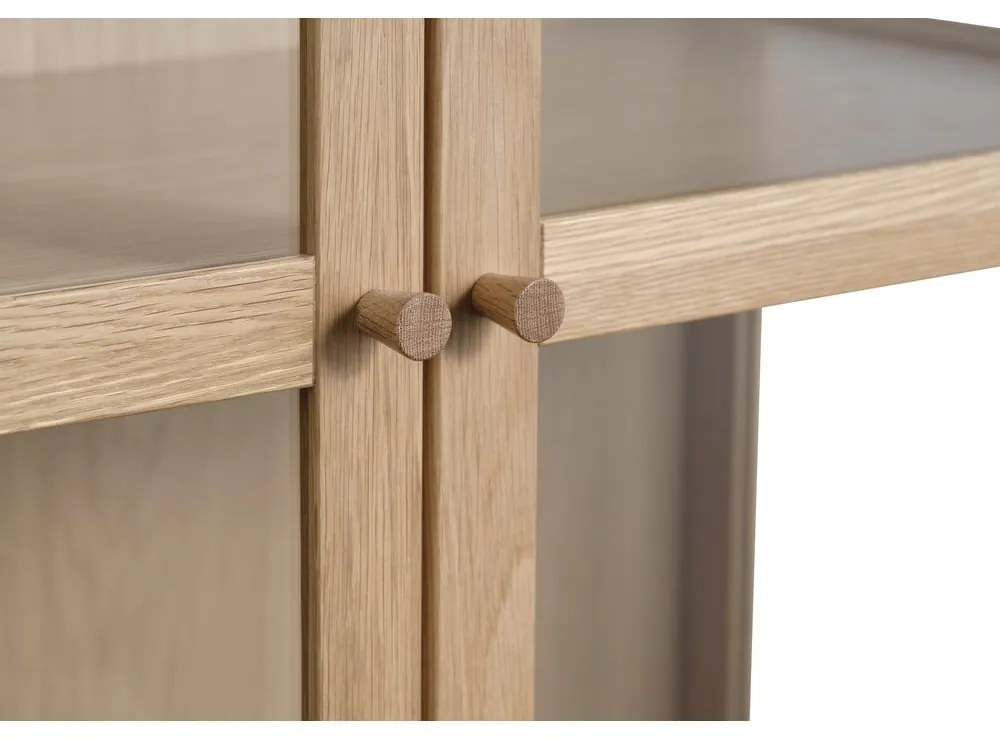 Witryna z litego drewna dębowego 190x90 cm Elba – Unique Furniture