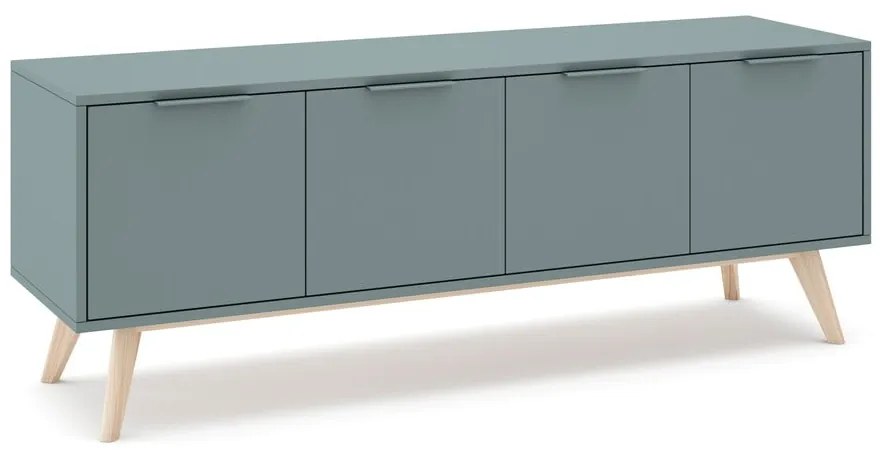 Szarozielona szafka pod TV 140x53x40 cm Pisco – Marckeric
