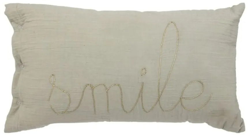 Poduszka dekoracyjna dziecięca SMILE 50x30cm, zielona