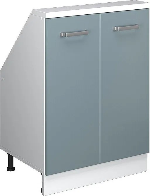 Szafka kuchenna na dach skośny niebiesko-szary 60x46x81.6 r-line