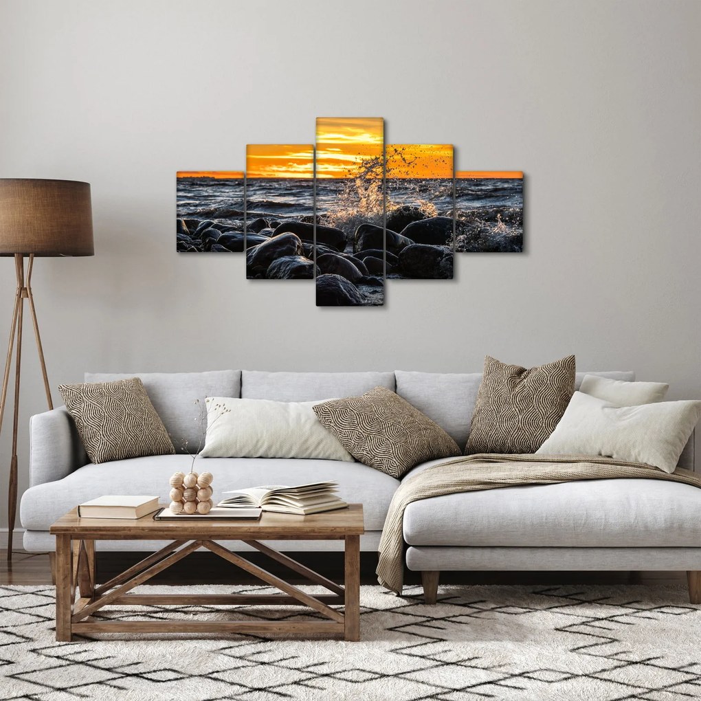 Obraz fal morskich (125x70 cm)