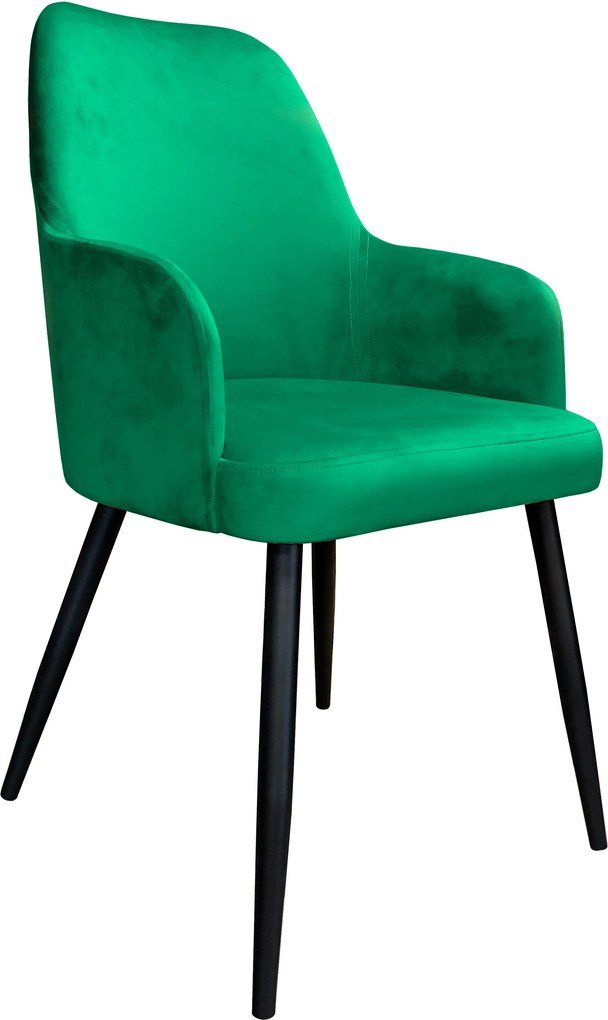 Krzesło WESTA tkanina Welur noga metalowa elegancki styl loftowy : Kolor nogi - Czarna stożek, Kolor tkaniny - VELVET - MG25, Typ siedziska - Siedzisko stałe