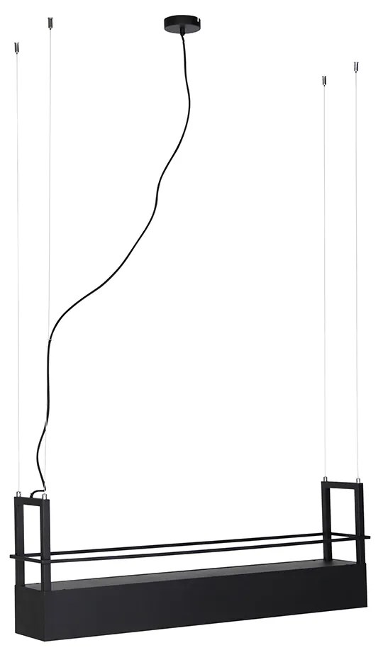 Inteligentna lampa wisząca czarna z półką, w tym 4 Wifi GU10 - Cage Rack