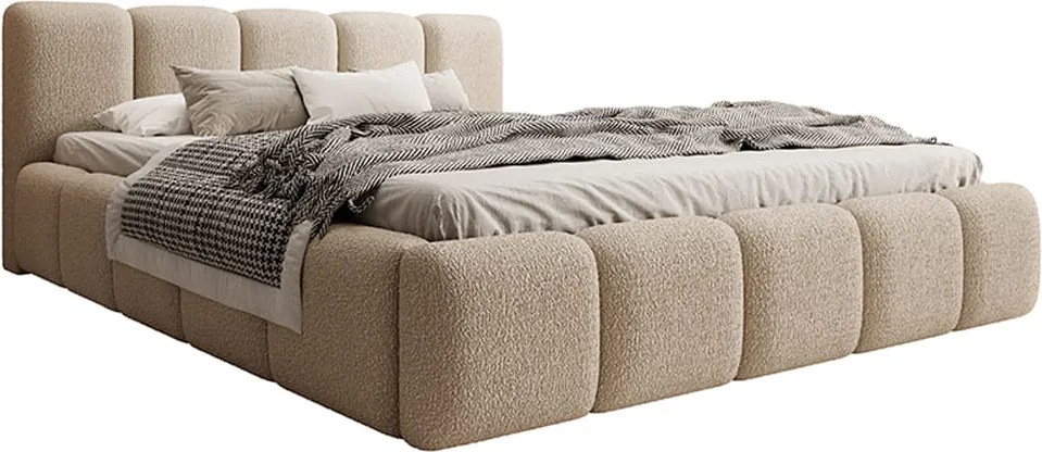 Łóżko tapicerowane PRIMA z pojemnikiem na pościel