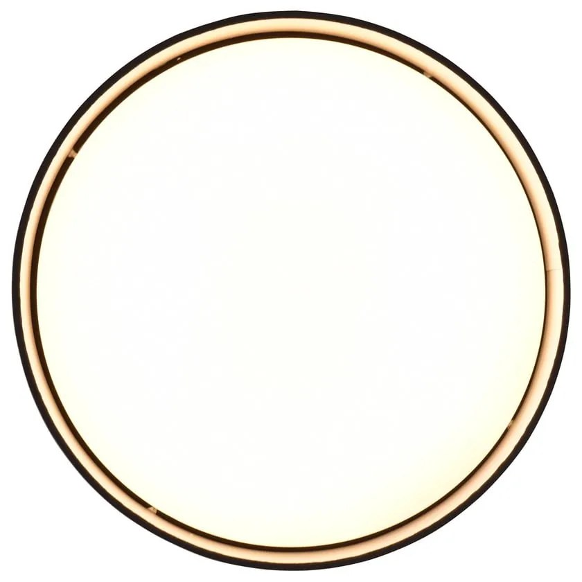 Czarna lampa sufitowa LED ø 30 cm Locarno – Reality