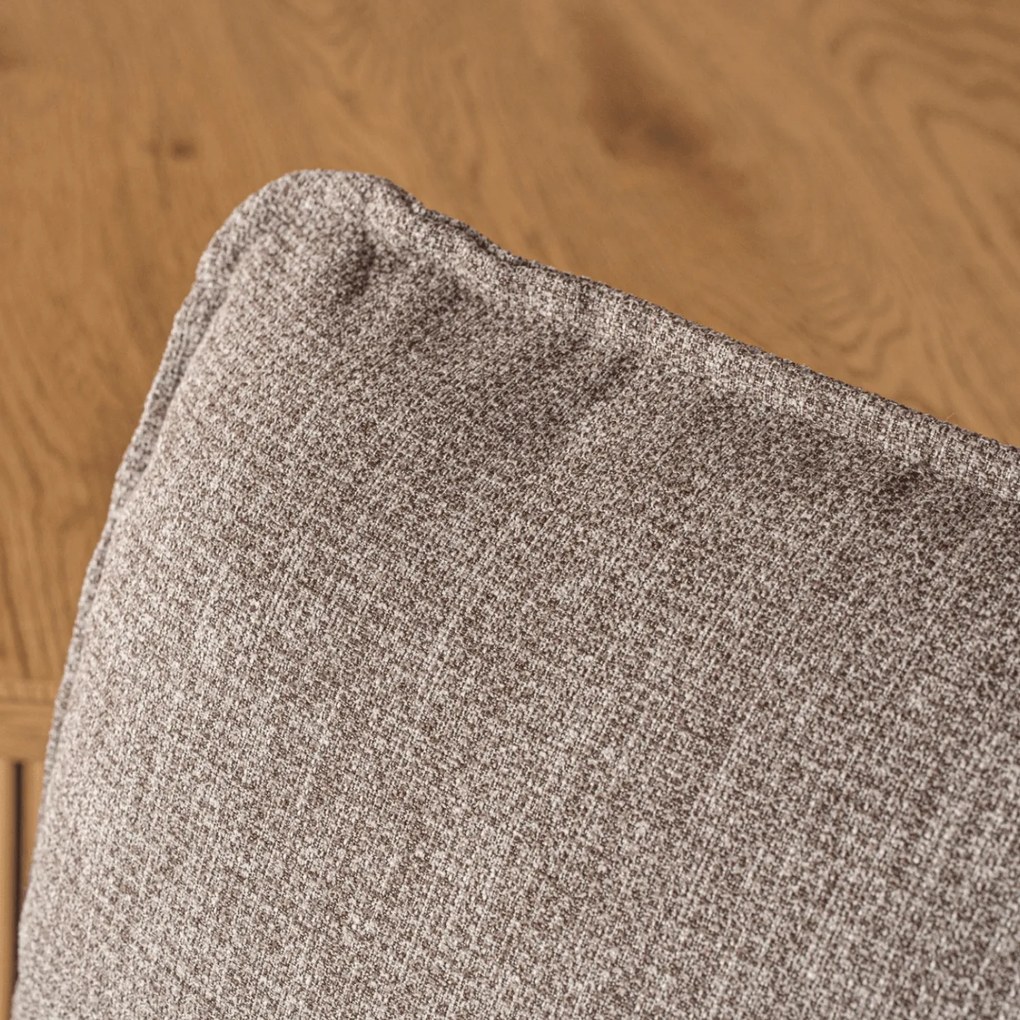 Krzesło Tapicerowane Obrotowe DIAS Brązowe Nowoczesne