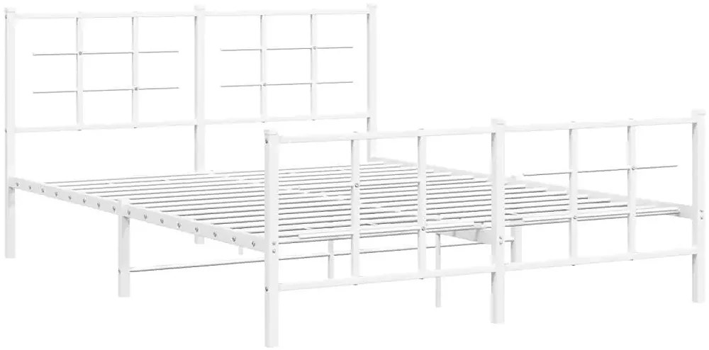 Metalowe białe łóżko loftowe 200x200 cm L8-P96