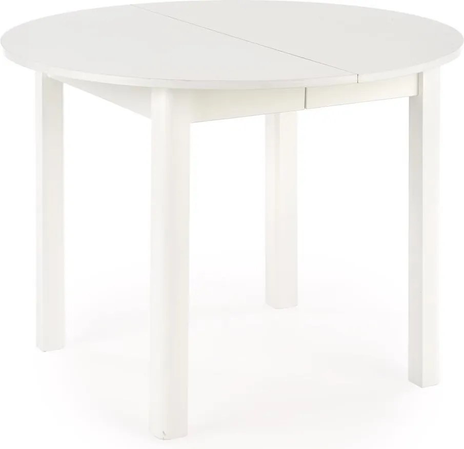 Biały stół rozkładany z okrągłym blatem Ringo