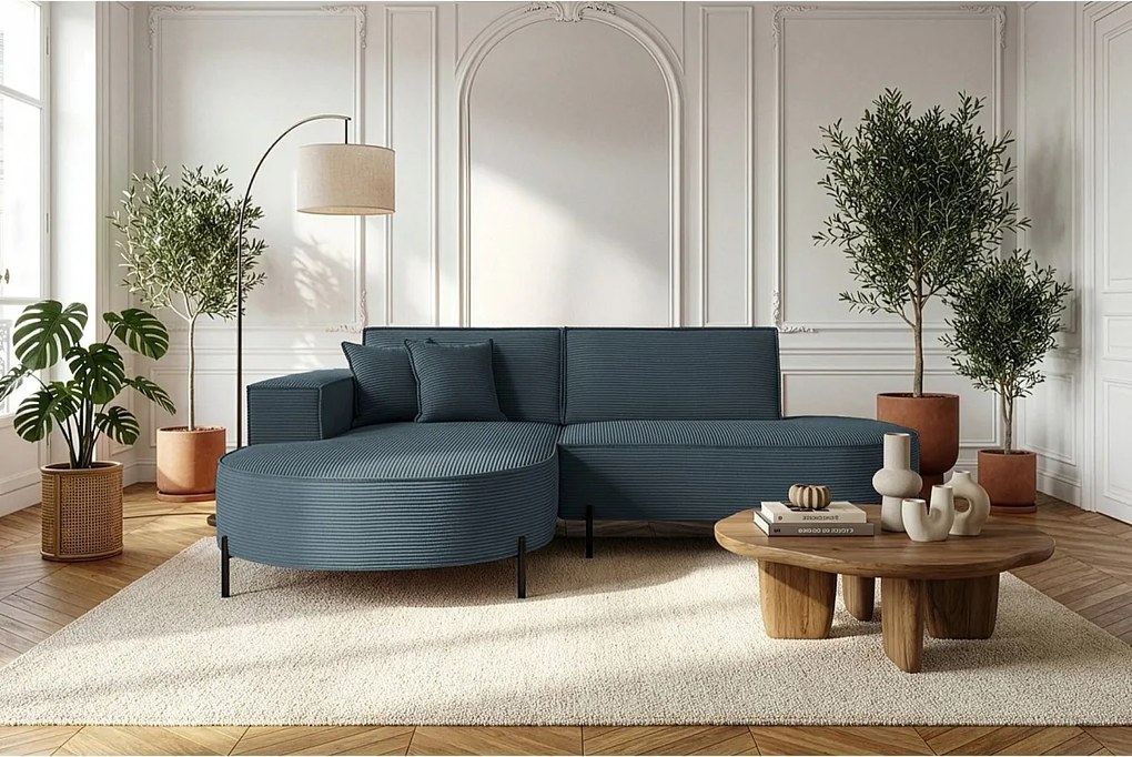 Narożnik Parma Studio Hills, tkanina Poso, lewy, niebieski (05)