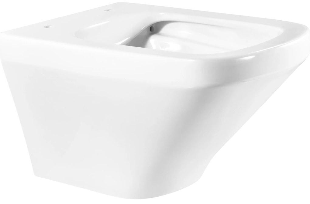 Miska WC wisząca bezkołnierzowa biała SANYA z deską wolnoopadająca typu Slim