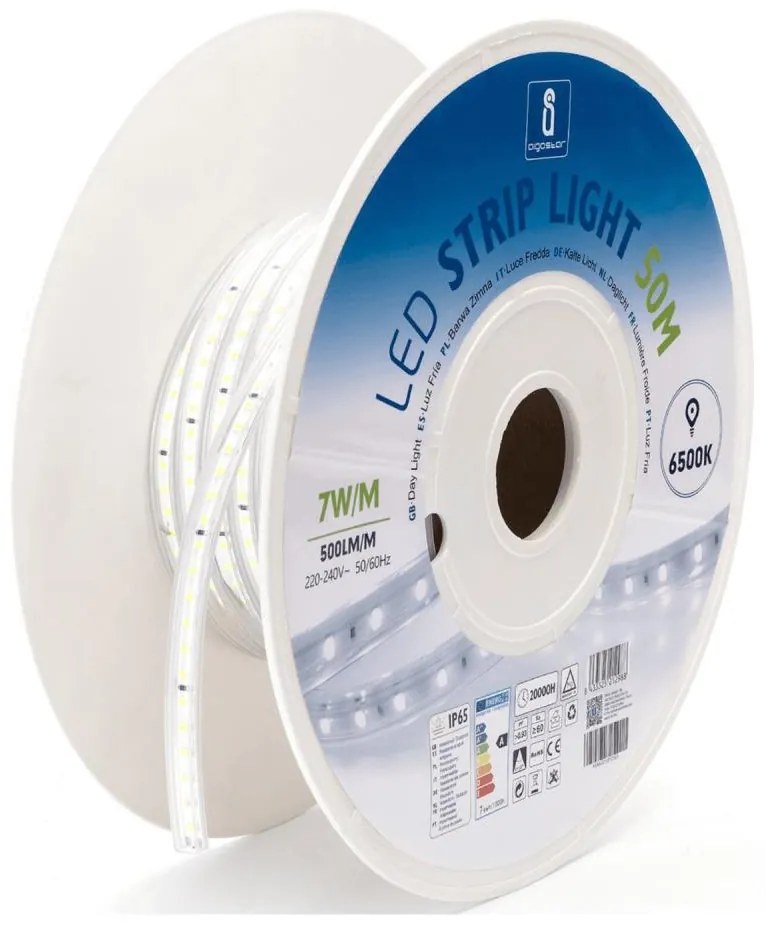 Aigostar - Taśma LED 350 W, 230 V, 50 m, 6500 K (zimna biel), IP65