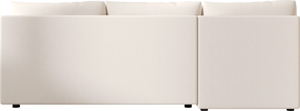 Rozkładana narożna sofa VENORIA SLIM 200x143 cm, kremowa, uniwersalna + 2 poduszki GRATIS