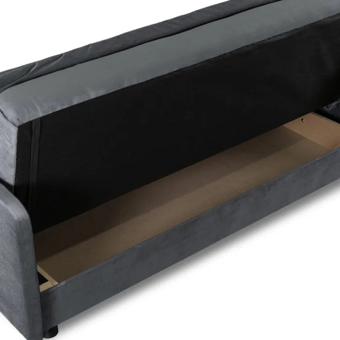 Sofa z Funkcją Spania STELLA Rozkładana Wersalka Dwuosobowa Szara Nowoczesna do Salonu