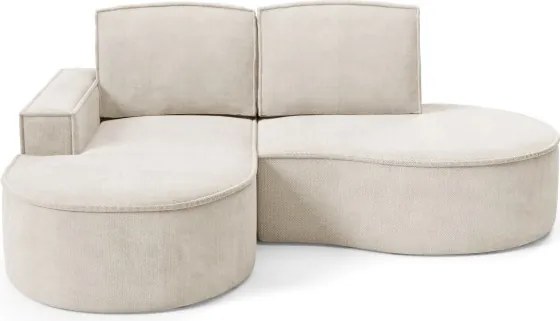 Narożnik MOLLY Lewostronny bez funkcji spania, wolnostojący tkanina CURIO 09 Beżowy