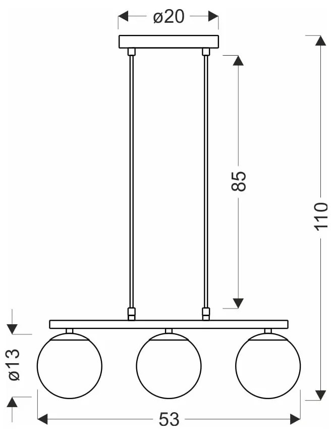 Biało-naturalna lampa wisząca ze szklanym kloszem Carrine – Candellux Lighting