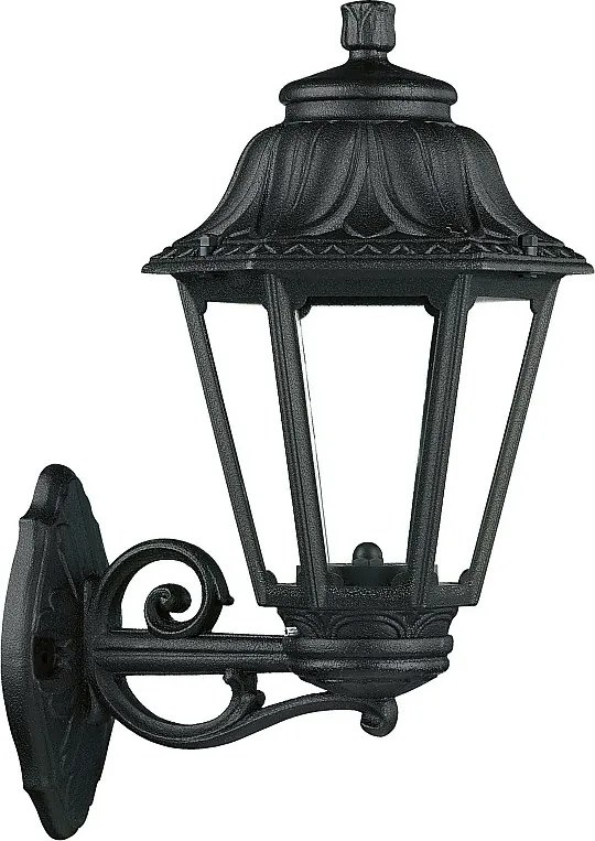 Kinkiet INDURA MINI 6 w stylu klasycznym - wys. 40 cm - E27 42W - ?ywica - IP55 - czarny