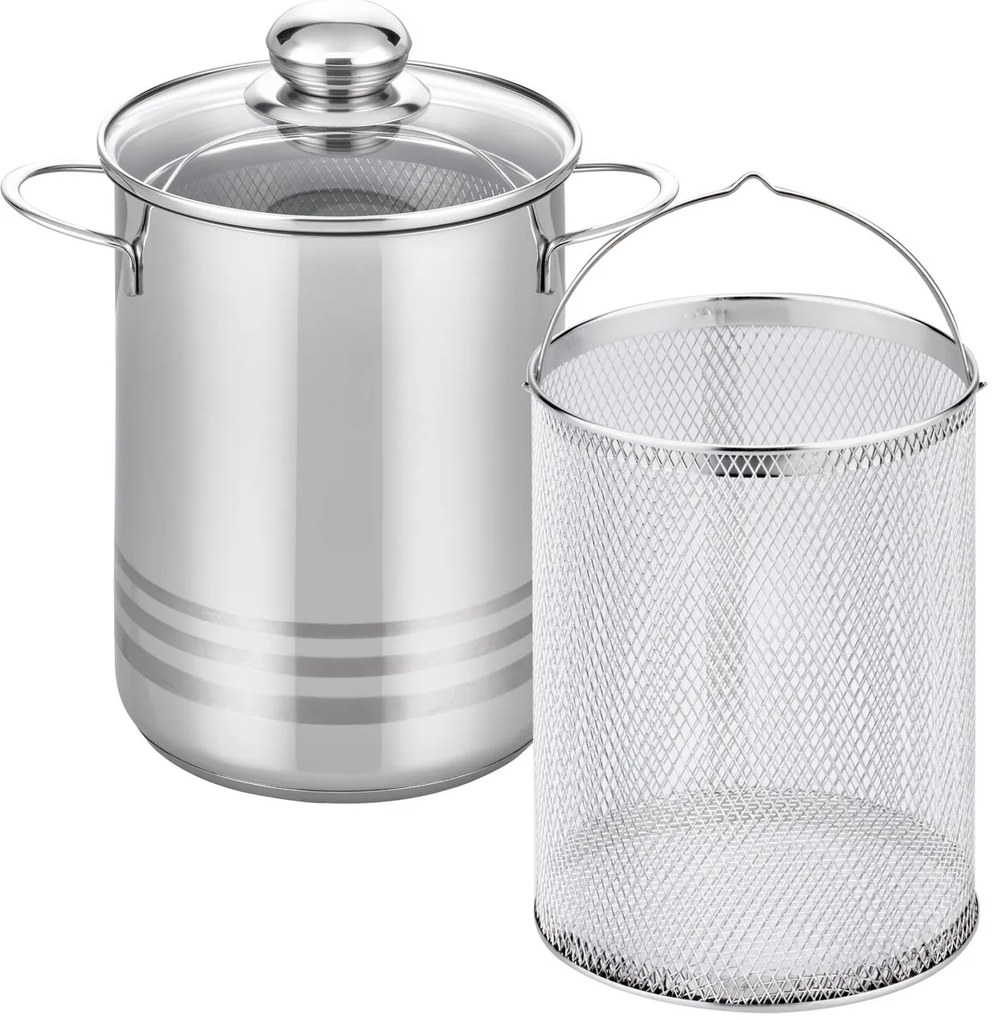 Elo 22616 Basic Garnek do szparagów ze stalinierdzewnej Brillant 16 cm, 4 l