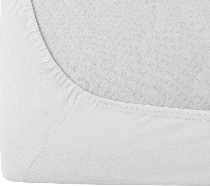 PrzytulneMieszkanie.pl Prześcieradło jersey z lycrą białe 90 x 200 cm