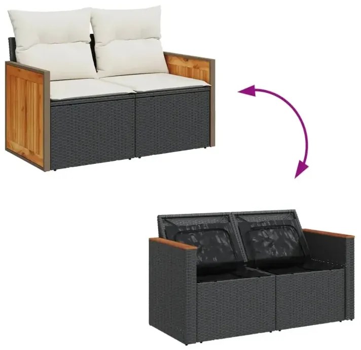 Sofa ogrodowa z białymi poduszkami - Sydnet 5X