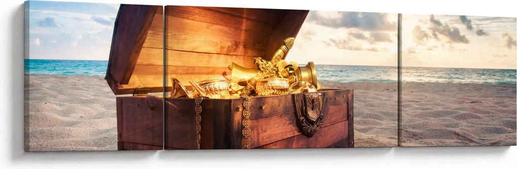 Obraz - Skarb na plaży (170x50 cm)