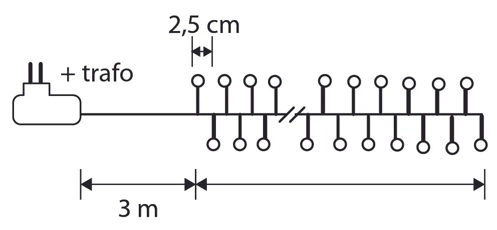 Zewnetrzna Świąteczne lampki sznurkowe zielone z 200 diodami LED wielokolorowe 5m IP44 - Dasher Oswietlenie zewnetrzne