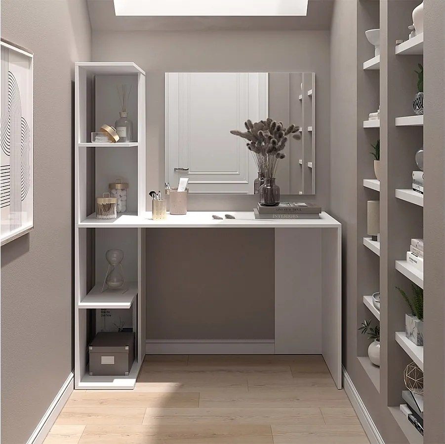 Toaletka biały 122.2x55.2x75.8 tower