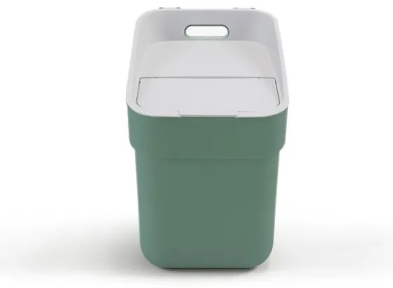 Jasnozielony kosz na śmieci do segregacji odpadów z plastiku z recyklingu 20 l Ready To Collect – Curver