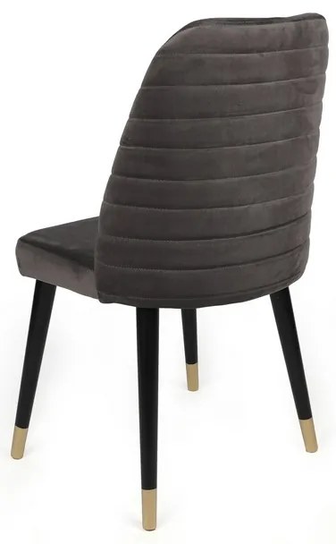 Zestaw krzeseł do jadalni Hugo Anthracite and Black, 4 szt.