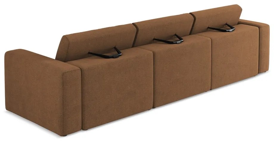 Brązowa sofa modułowa 314 cm Kalea – Makamii