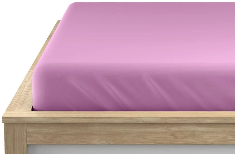 PrzytulneMieszkanie.pl Prześcieradło jersey jasnofioletowe 180 x 200 cm