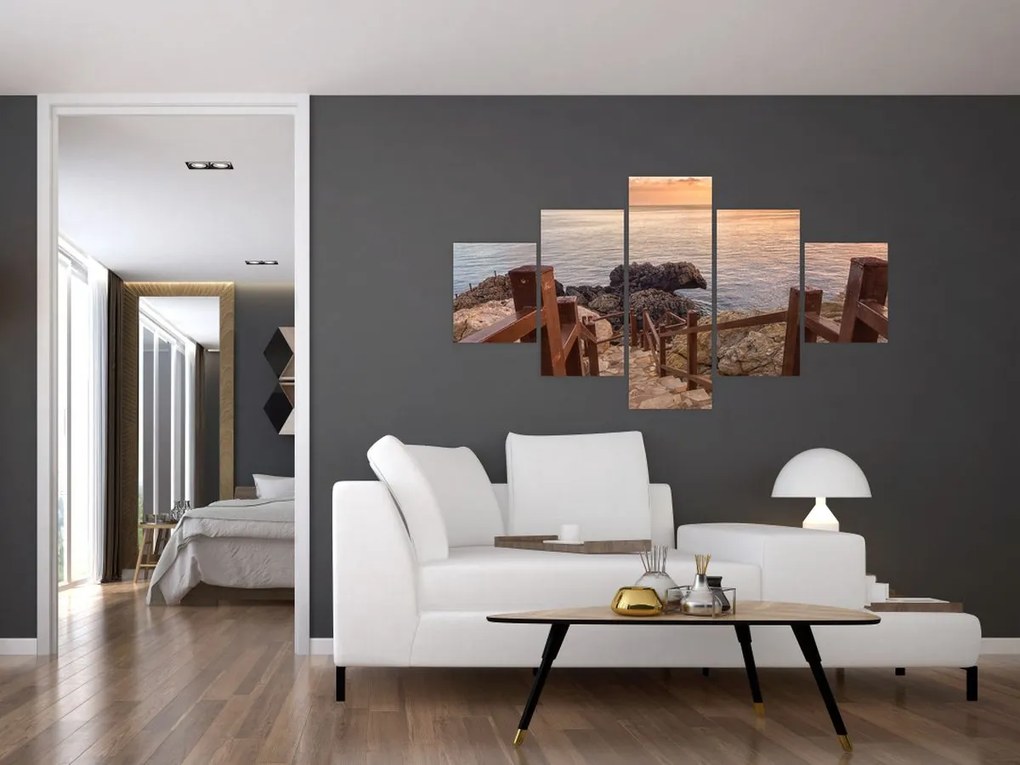 Obraz - Zejście ku morzu (125x70 cm)