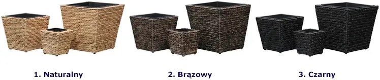 Komplet 3 donic z hiacyntu wodnego - Heron