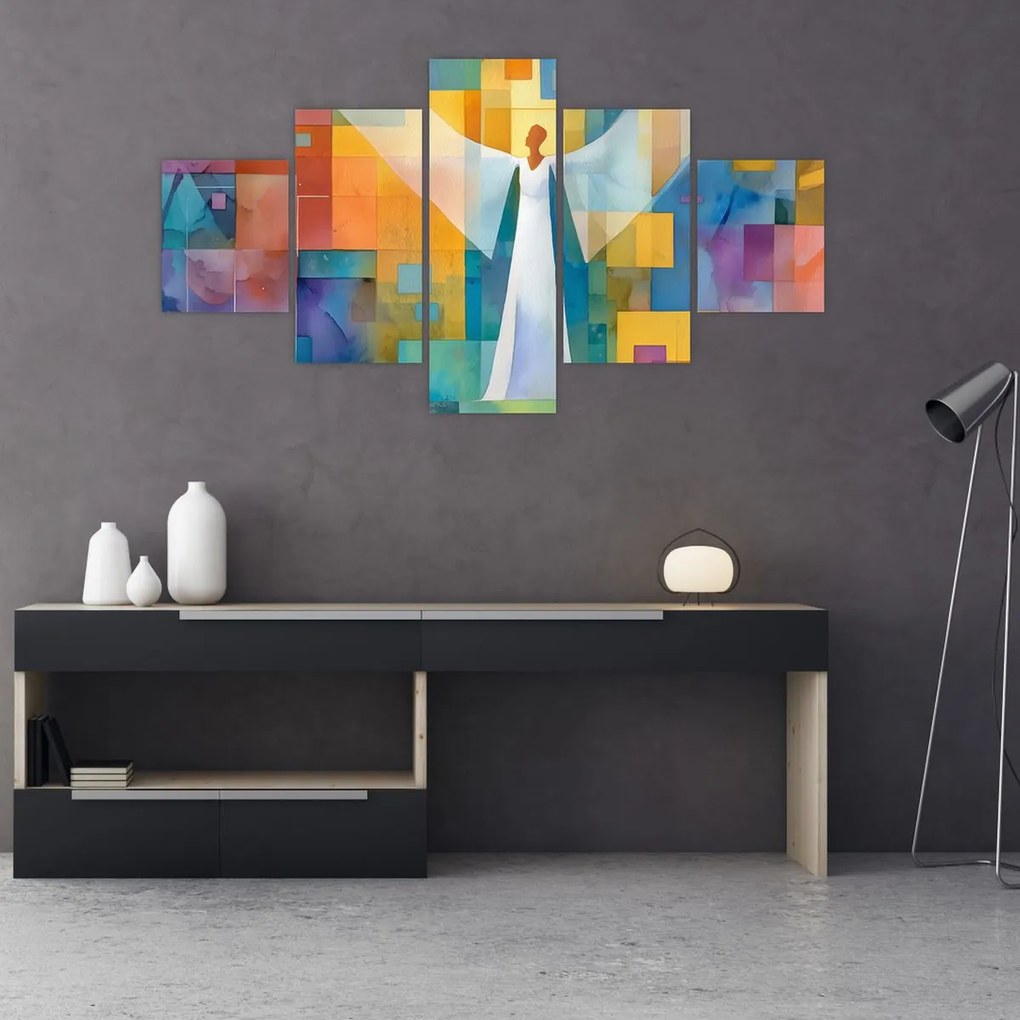 Obraz - Geometryczny anioł (125x70 cm)