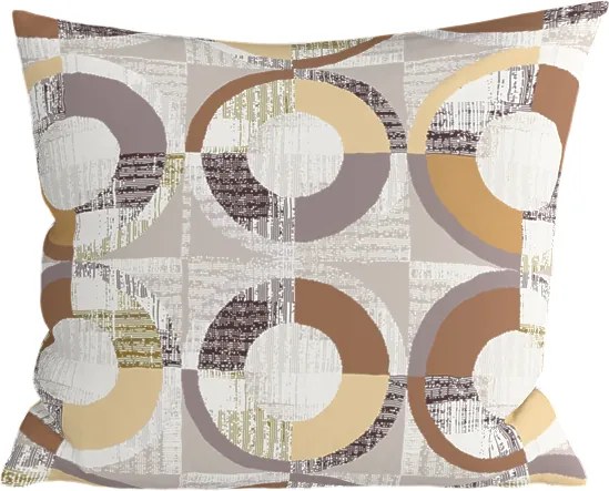 Zestaw 2 szt. dekoracyjnych poszewek na poduszkę z mikrofibry CIRELLO 45x45 cm, brązowo-szary