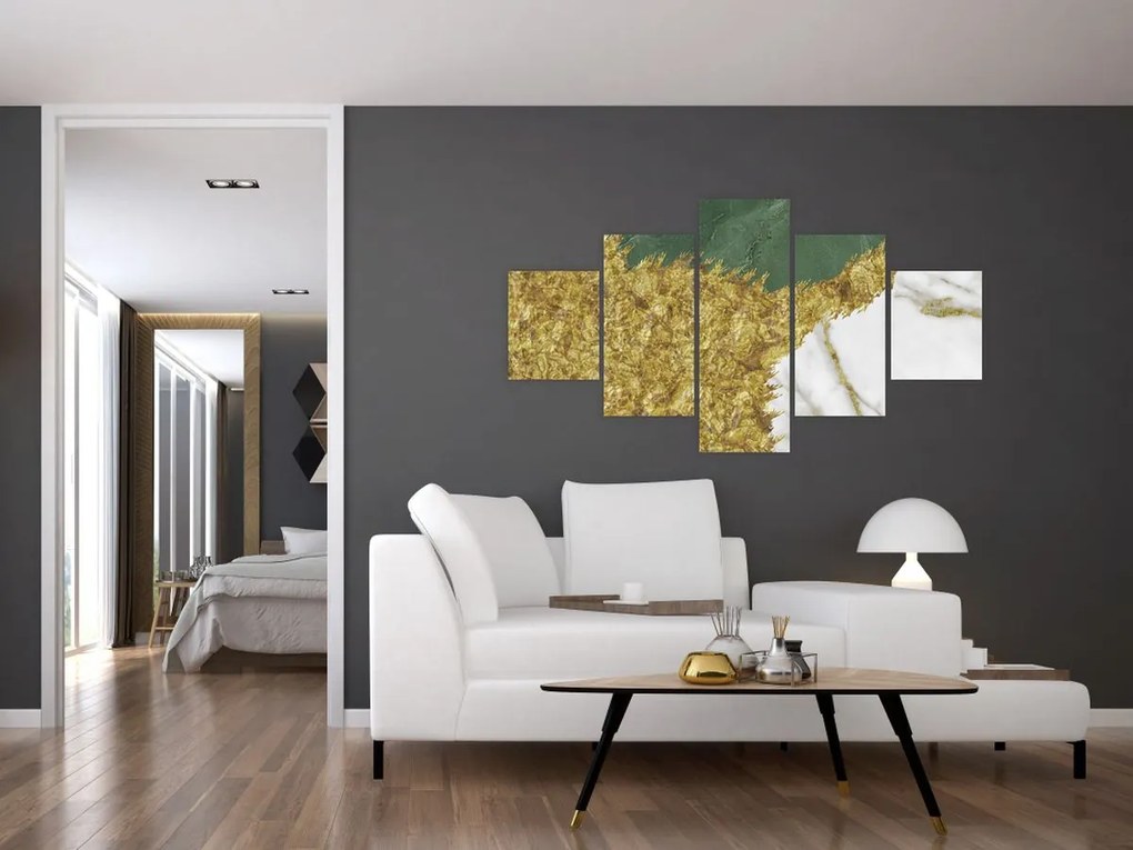 Obraz - Zielony marmur N⁰2 (125x70 cm)