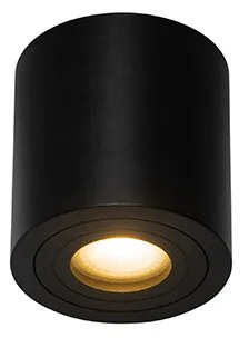 Nowoczesny Okrągły Reflektor Sufitowy Czarny IP44 - Capa