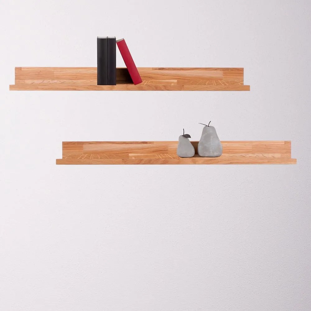 Półka na zdjęcia z litego drewna dębowego 80 cm Kalle – Interia Home &amp; Living