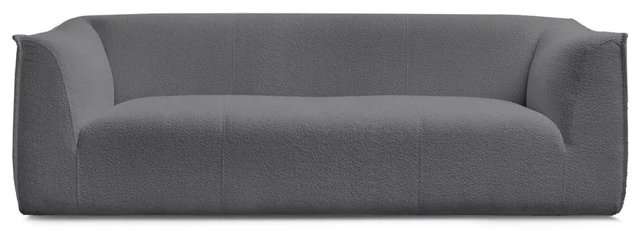 Ciemnoszara sofa z materiału bouclé 242 cm Giorgia – Bobochic Paris