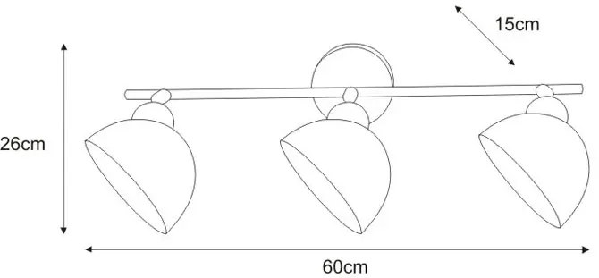 Potrójna listwa sufitowa reflektorowa - 3X A784 Z8-L91