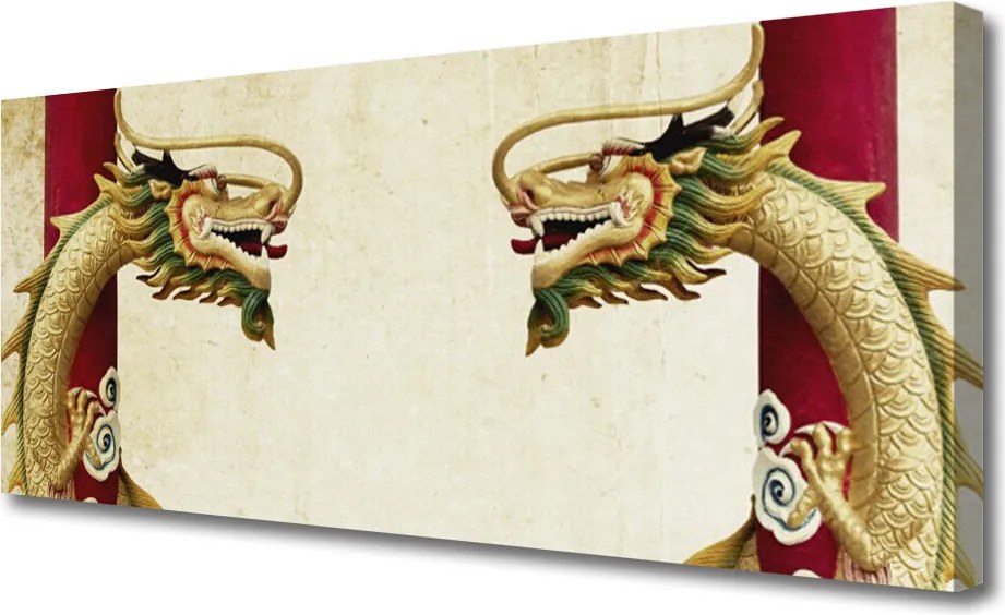 Obraz na płótnie Majestatyczny Smok w Chmurach