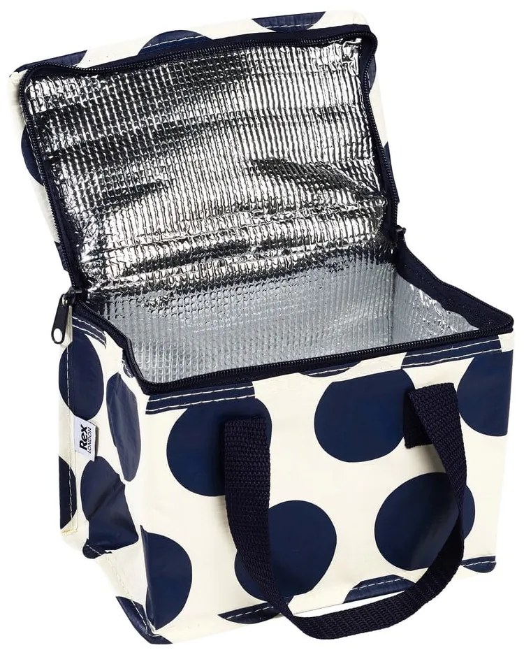 Niebiesko-kremowa torba termiczna Spotlight – Rex London