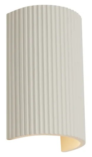 Skandynawska Lampa Ścienna Beżowa Półkole 2-Światła - Plaster