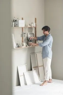 Modułowa Półka Ścienna Z Bambusa Kolex Brąz Drewna & 2 Półki O Długości 64 Cm - Sklum