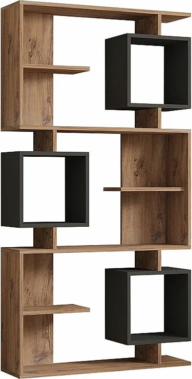 Regał na książki – 90 x 171,9 x 24,6 cm – Sosna atlantycka i antracyt – Płyta wiórowa pokryta melaminą