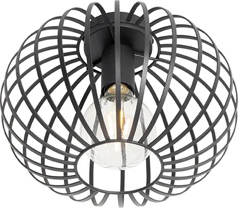 Inteligentna lampa sufitowa czarna 30 cm z Wifi G95 - Johanna